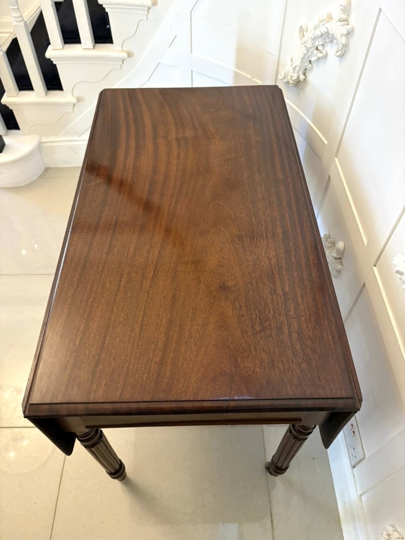 Quality Antique Regency Mahogany Drop-Leaf Pembroke Table